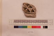 Stucco Fragment, Stucco (mortar); carved, painted