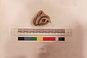 Stucco Fragment, Stucco; carved, painted