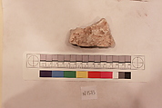 Stucco Fragment, Stucco; carved, painted