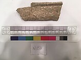 Stucco Fragment, Stucco; carved, painted