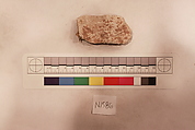 Stucco Fragment, Stucco (mortar); carved, painted