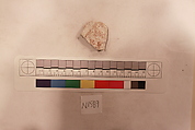 Stucco Fragment, Stucco (mortar); carved, painted