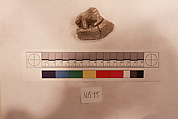 Stucco Fragment, Stucco (mortar); carved, painted
