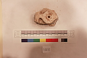 Stucco Fragment, Stucco; carved, painted