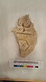 Stucco Fragment, Stucco; carved, painted
