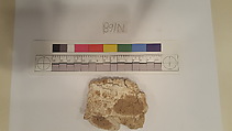 Stucco Fragment, Stucco; carved and painted