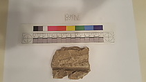 Stucco Fragment, Stucco; carved and painted