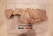 Stucco Fragment, Molded plaster (backed with baked brick); carved, painted