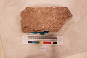 Stucco Fragment, Molded plaster (backed with baked brick); carved, painted