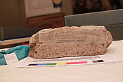 Stucco Fragment, Molded plaster (backed with baked brick); carved, painted