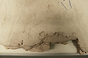 Fragment of a Carved Panel with Stars, Stucco; carved, painted