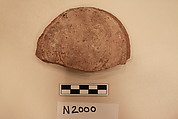 Ceramic Fragment, Earthenware; white slipped, slip-painted under a colorless glaze