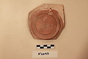Ceramic Fragment, Earthenware; white slipped, slip-painted under a colorless glaze