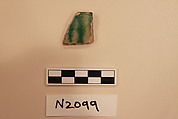 Ceramic Fragment, Earthenware; splashed under a colorless glaze