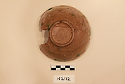 Ceramic Fragment, Earthenware; white slipped, splashed with polychrome glaze