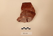 Ceramic Fragment, Earthenware; brown glaze