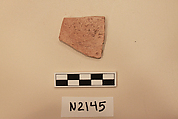 Ceramic Fragment, Earthenware; slip-painted under a colorless glaze