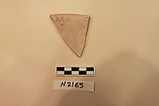 Ceramic Fragment, Earthenware; white opaque glaze