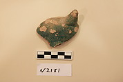 Ceramic Fragment, Earthenware; white slipped and glazed