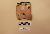 Ceramic Fragment, Earthenware; white slipped and glazed