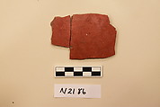 Ceramic Fragment, Earthenware; burnished