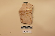 Ceramic Fragment, Stonepaste; glazed and lustrepainted