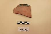 Ceramic Fragment, Earthenware; white slipped and glazed
