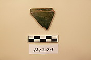 Ceramic Fragment, Earthenware; glazed