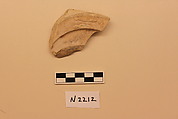 Ceramic Fragment, Earthenware; white opaque glaze and painted