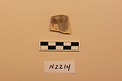 Ceramic Fragment, Earthenware; luster-painted and white opaque glaze