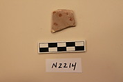 Ceramic Fragment, Earthenware; luster-painted and white opaque glaze