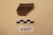 Ceramic Fragment, Earthenware; slipped and unglazed