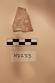 Ceramic Fragment, Stonepaste; incised and glazed