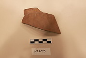 Ceramic Fragment, Earthenware; pinched and glazed