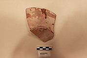 Ceramic Fragment, Earthenware; incised, splashed under a colorless glaze