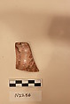 Ceramic Fragment, Earthenware; white slip and slip-painted under transparent glaze