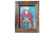 Portrait of Ahmad al-Tijani, Paint on glass