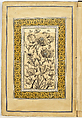 Album of Flower Paintings, Fathallah Shirazi (Iranian, active 1850s–80s), Ink on paper