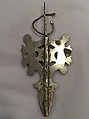 Fibula, One of a Pair, Silver, coral, and imitation coral