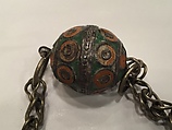 Pectoral Ornament, Silver, enamel, and coral