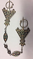 Fibulae, Silver, enamel, imitation coral