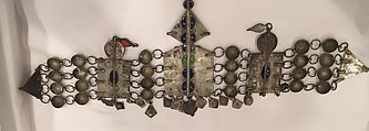 Diadem, Silver, enamel, imitation coral