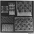 Towel Ends, Linen, silk, metal wrapped thread; plain weave, embroidered