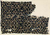 Textile with Blue and White Pattern, Cotton, plain weave; block-printed, resist dyed