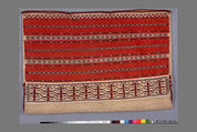 Fragment of a Storage Bag, Wool (warp and weft), cotton (weft and pile), wool (pile), silk (pile); asymmetrically knotted pile