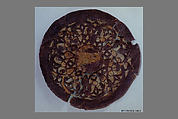 Medallion, Leather, cotton; embroidered with silk