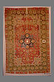 Silk Kashan Carpet, Silk (warp, weft and pile); asymmetrically knotted pile