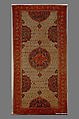 Ushak Medallion Carpet on White Ground, Wool (warp, weft and pile); symmetrically knotted pile