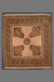 Shawl, Wool; plain weave, appliquéd with embroidered panels