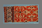 'Lotto' Carpet Fragment, Wool (warp, weft, and pile); symmetrically knotted pile